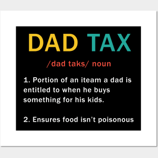 Dad Tax Definition Retro Fathers Day Vintage Funny Sarcastic Posters and Art